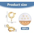 thumbnail image 2 of 40Pcs Spring Ring Clasps 7.5x5mm 18K Gold Plated Spring Clasps Brass Round Clasps Open Ring Jewelry Spring Clasp Jewelry Connector Clasps for Brecelet Neckalce Jewelry DIY Craft Making, 2 of 5