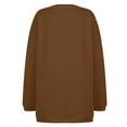 thumbnail image 5 of Women's Solid Thickened Oversize Long Sweater Dress Disappearing Lower Body, Cozy Fall Winter Sweatshirt Dress with Soft Fabric for Fashionable and Comfortable Wear,Brown,2XL, 5 of 8