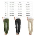 thumbnail image 4 of Sonducket Pantalones casuales sueltos para mujer para el hogar o la oficina - Tela de algodón Transpirable y absorbe el sudor Pantalones rectos Prendas para la parte inferior del cuerpo verde,1 2XL, 4 of 6