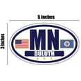 thumbnail image 3 of Flag of Minnesota / American Flag Oval 3M Vinyl Bumper Sticker Decal | Navy & Gold Duluth, MN Sticker Vinyl Decal, 3 of 3