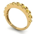 thumbnail image 2 of 1 ctw Wedding Band for Women - 18K Yellow Gold Natural Citrine Stackable Eternity Ring, 2 of 6