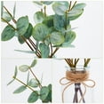 thumbnail image 4 of EcoSummer 13" Artificial Eucalyptus Stems in Vase (2-Pack) – Realistic Faux Greenery with Double-Sided Leaves, Hemp Rope & Faux Water – Perfect for Shelf, Desk, Bathroom, Farmhouse, 4 of 9