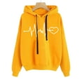 thumbnail image 2 of WEAIXIMIUNG Sweat à Rayures pour Femmes Grande Taille Pull Décontracté Imprimé à Manches Longues avec Capuche, 2 of 3