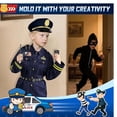 thumbnail image 5 of Marendyee Police Costume For Kids Cop Uniform Pretend Play for Boys With Hat & Accessories Dress Up Career Day Halloween Toddler 6T 5-6Yreas, 5 of 7