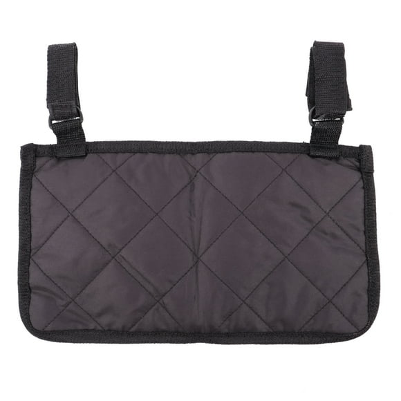 1pc Bolsa de almacenamiento lateral para silla de ruedas Bolsa de almacenamiento Asiento Organizador de contenedor lateral Bolsa lateral de múltiples bolsillos para uso en silla de ruedas (Negro)