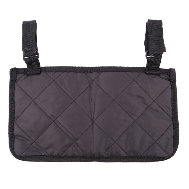 Miangastore 1 Pce Sac de Rangement Latéral pour Fauteuil Roulant Pochette de Rangement Organisateur Multi-Poches pour Fauteuil Roulant (Noir)
