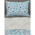 thumbnail image 3 of Flip Flop Comforter & Sham Bedding Set, Summer Vacation Beach Martini Cocktail Panama Hat Coconut, 3 pcs Duvet Set Microfiber Filling Quilt, 5 Sizes, Pale Mauve Purple, by Ambesonne, 3 of 4