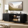 thumbnail image 3 of GUNAITO Fluted TV Stand for TVs up to 70", Home Entertainment Center with Storage for Living Room, Black, 3 of 12