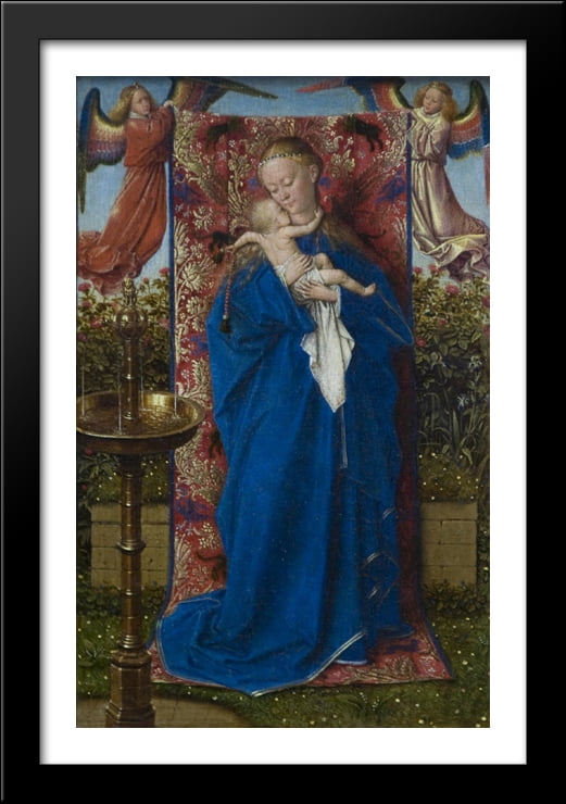 Madonna at the Fountain 26x40 Large Black Wood Framed Print Art by Jan ...