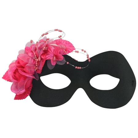 Success Creations Cecilia Black-Fuchsia Party Mask for Women