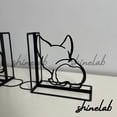 thumbnail image 2 of Shinelab Corgi Dog Metal Bookends Custom Poodle Dog Name Bookend Gift, Animal Desk Bookshelf Decor 6656, 2 of 3