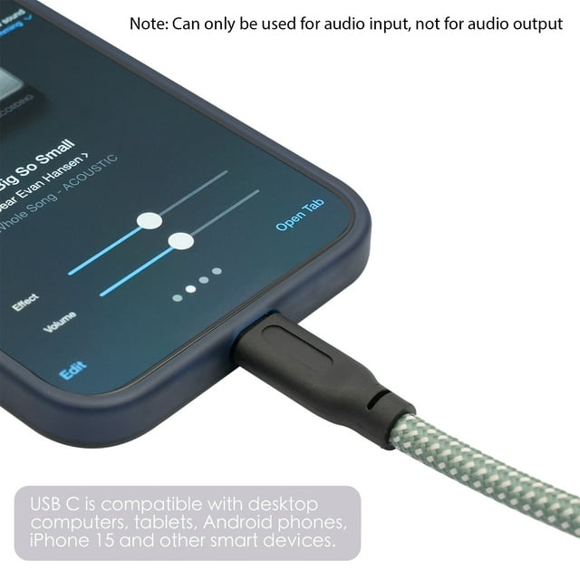 Audio Cable,Male To Type-c Audio Cable Play Console To Type-c Male Audio To Mobile Computer Console To Mobile And Play Console Cable And Play 6.35mm Male To Rusuo Buzhi Huiop Audio 6.35mm