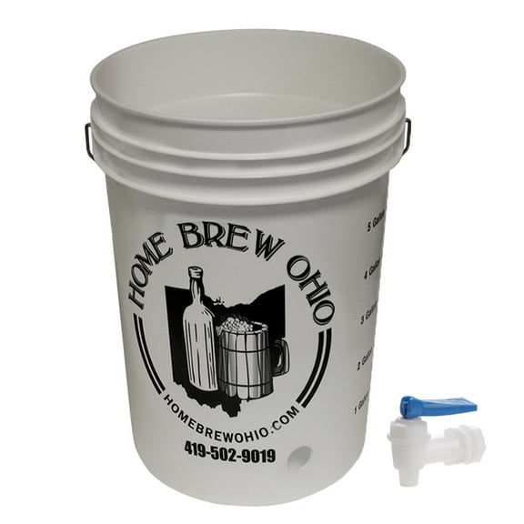 Home Brew Ohio 6.5 Gallon Bottling Bucket with Easy On/Off Spigot-No Lid