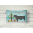thumbnail image 2 of Carolines Treasures BB9195PW1216 Black Angus Cow Christmas Canvas Fabric Decorative Pillow, Teal, 12H x16W, multicolor, 2 of 3