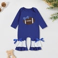 thumbnail image 2 of Gerichy Baby Girl Outfit Newborn Football Ruffle Long Sleeve One Piece Jumpsuit Infant Spring Fall Cute Clothes 0-18 Months, 2 of 7