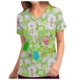 thumbnail image 1 of Ichuanyi Womens Swimsuits Clearance Blouse For Women Women Easter Day Uniform Working Clothing Print V Neck Short Sleeve Tops With Pocket Ichuanyi Ichuanyi, 1 of 5