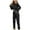 Black, variant on CAIXIA Snow Overalls For Women Korean Style Hooded Jumpsuit with Oversized Collar Slim Fit Insulated Winter Ski Suit for Women,Red