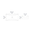thumbnail image 2 of Pemberly Row White 26" Fancy Rectangular Above Mount Ceramic Sink, 2 of 5