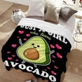 thumbnail image 4 of Yibo Avocado Gift Blanket Flannel Soft and Comfortable Anti-static Bed Sofa Blanket, 4 of 9