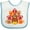 White and Blue, variant on Inktastic Thanksgiving Cute Football Turkey Boys or Girls Baby Bib