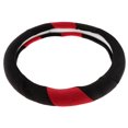 thumbnail image 4 of Funda universal para volante de para coche antideslizante cálido para invierno negro \ u0026 rojo Cola Cubierta de felpa para volante, 4 of 6