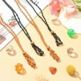thumbnail image 5 of 1Bag 4Pcs 2 Colors Wax Rope Cord Macrame Pouch Necklace Making Adjustable Wood Beads Interchangeable Stone Necklace Mixed Color 35-1/2 inch(90cm) 2pcs/color, 5 of 7