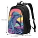 thumbnail image 5 of Fotbe Hip-Hop DJ Dolphin Mochila con Estampado y Puerto USB para Hombre y Mujer, Mochila Antirrobo, Mochila de Viaje, Mochila Escolar, Mochila Universitaria, 5 of 7