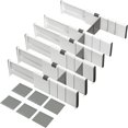 thumbnail image 1 of Set of 6 Expandable Kitchen Drawer Dividers 28-44 CM Plastic Adjustable Kitchen Drawer Organizer, Kitchen Drawer Dividers for Cutlery, Dresser, Office, 1 of 5