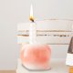 thumbnail image 4 of Candelabro de cerámica melocotón | Adorno degradado colorido | Decoración romántica de mesa a la luz de las velas | Acabado brillante duradero | Acento único en el hogar | 8.5x8cm | 1 Pieza, 4 of 6