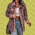 thumbnail image 6 of Aellinatey Women's Corduroy Shirt Jacket Casual Leopard Print Button Long Sleeve Coat, 6 of 19
