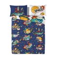 thumbnail image 3 of Gouchee Home Moon Space Queen Duvet Cover Set – 3pc Kids Bedding with Reversible Outer Space Design, 3 of 4