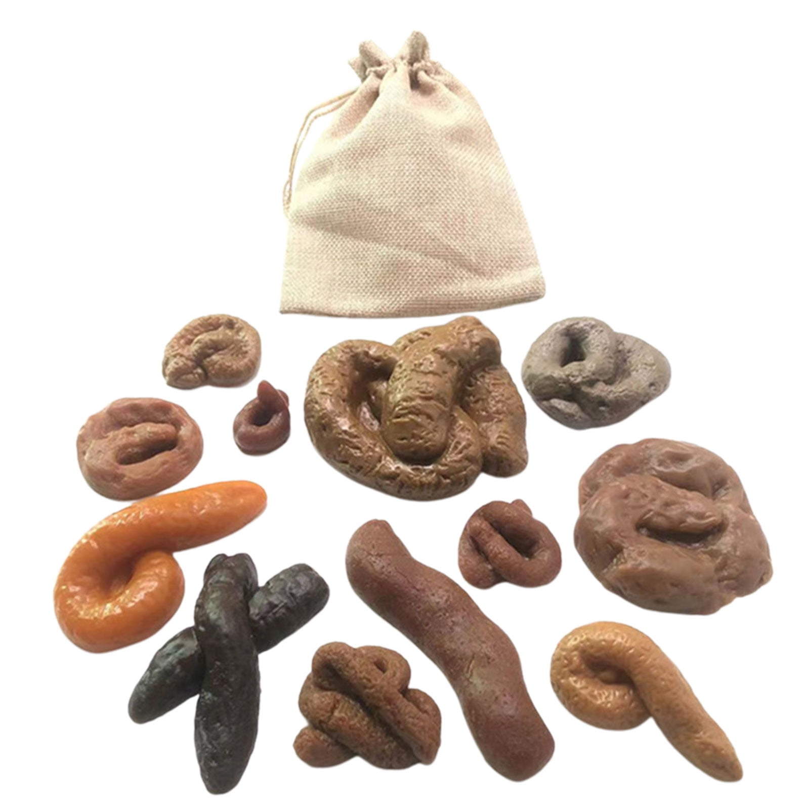 Viugreum Fake Poop Toys 12pcs/Set Assorted Realistic Poop Prank Turd