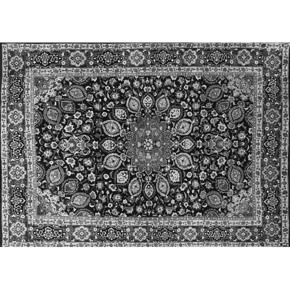 Ahgly Company Indoor Rectangle Persian Gray Traditional Area Rugs, 5' x 8'