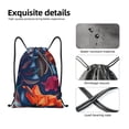 thumbnail image 6 of Kdxio Tropical Flower Print Drawstring Backpack Bag,Waterproof Draw String Back Sack, Gym Drawstring Bags Swim Bag For Unisex, 6 of 9