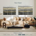 thumbnail image 4 of Elephant Stock Parallel Lines At Midnight Wall Art - Horizontal Multi Panel Canvas - Living Room Wall Decor - Abstract Multi Panel - Gray And Gold Decor By Allie Corbin - 57" x 36", 4 of 8