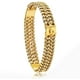 thumbnail image 1 of Encanto chapado en oro de 18 quilates, 24 mm de ancho, resistente, resistente, cadena cubana, collar de perro con hebilla de acero, fuerte collar de entrenamiento de perro de metal de acero inoxidable Feliz Sencillez, 1 of 4