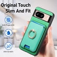thumbnail image 4 of Allytech Google Pixel 9 Case, Detachable Magnetic Wallet Case with Card Holder & Ring Stand, Support Car Mount, Premium PU Leather Shockproof Durable Protective Slim Case Cover - Green, 4 of 7
