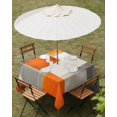 thumbnail image 3 of Burnt Orange Beige Outdoor Tablecloth with Umbrella Hole, Abstract Modern Oil Painting Geometric Spillproof Waterproof Outdoor Table Cover, Patio Tablecloths for Party/Garden/Picnic, Square 54"x54", 3 of 9
