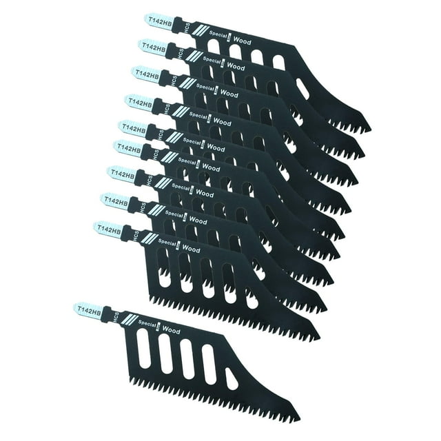 jinwen Jig Saw Blade High Strength Replacement for Carpenter Wood Working Workbench 10 pieces