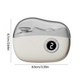 thumbnail image 3 of 2 in-1 Electric Automatic Nail Clippers with Light 3 Speeds Nail File Rechargeable Electric Fingernail Trimmer for Adult White gray, 3 of 5