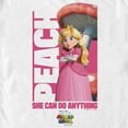 thumbnail image 2 of Men's The Super Mario Bros. Movie Peach She Can Do Anything  Graphic Tee White Small, 2 of 5
