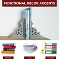 thumbnail image 2 of American Art Decor Decorative Heavy Duty Wood Bookends for Books/CDs/Vinyls/Magazines for Living Room, Bathroom, Bedroom, & Office - Home, Wall Decor & Shelf Accents - Natural, Set of 2, 2 of 8