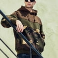 thumbnail image 3 of Sudadera con capucha de bloque de color para hombre con bolsillos Sudadera con capucha con cordón y dobladillo con puños acanalados Sudadera con capucha cómoda de manga larga, 3 of 6