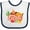 White and Navy, variant on Inktastic Fiesta with Sombrero Taco Cactus Lime Red Pepper and Guitar in Background Boys or Girls Baby Bib