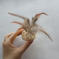 thumbnail image 5 of SSZMDLB under $5 Cat Chew Toy, Cat Toy, Natural Rattan Woven Ball, Feather Attached Interactive Play, Chew Teething Exercise, Indoor Kitten Entertainment, Bell Sound Inside, 5 of 8