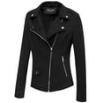 thumbnail image 6 of Giolshon Faux Suede Leather Jackets for Women,Moto Biker Short Coat for Spring and Fall, 6 of 6