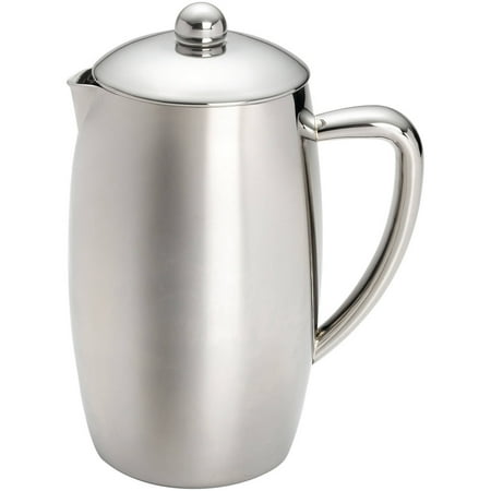 BonJour Coffee Self-Insulated Stainless Steel French Press, 33.8-Ounce, Triomphe