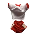 thumbnail image 4 of Conjunto de ropa para figuras de acción a escala 1/12: top corto y pantalones cortos. Diseño moderno para figuras femeninas de 6 pulgadas. Traje Rojo, 4 of 10