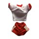 thumbnail image 4 of Conjunto de ropa para figuras de acción 1/12: top corto y pantalones cortos. Conjunto de ropa deportiva de moda para muñecas. Camisa de corta Rojo, 4 of 8