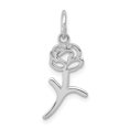 thumbnail image 1 of 14K White Gold Rose Charm, 1 of 2